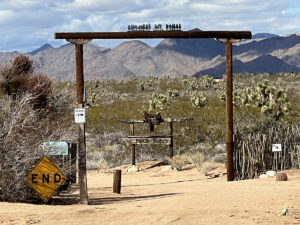 ranch gate in the desert