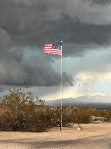 desert storm with american flag