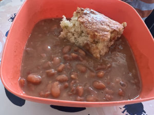 chili beans with cornbread