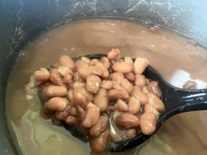 fresh cooked pinto beans in the Instant Pot